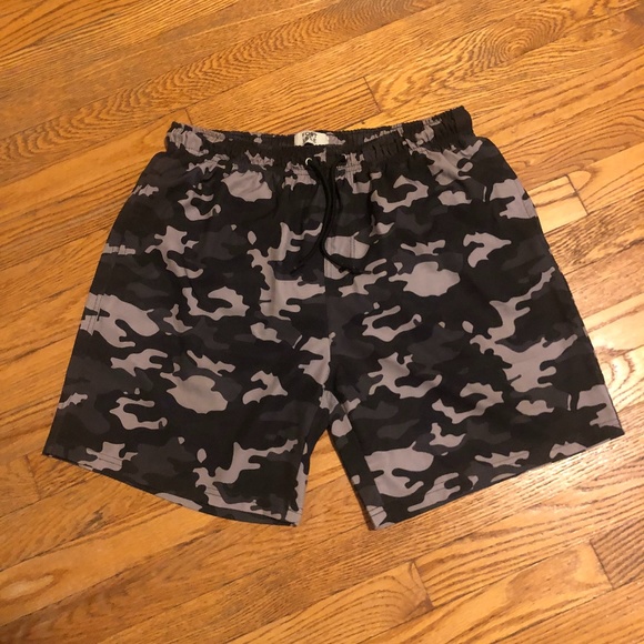 FORT ISLE Other - GYM SHORTS GREY CAMO LARGE